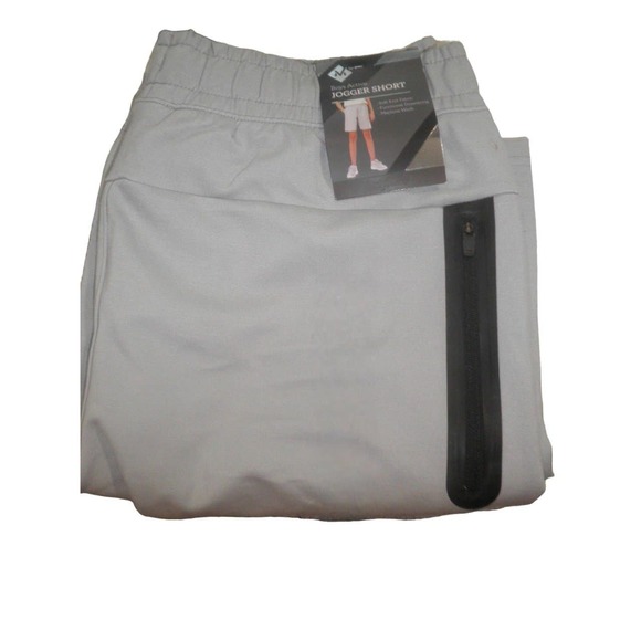 Big Kids Boys (Sz 8) Active Jogger Shorts, Gray, Rayon / Nyon / Spandex - Picture 3 of 4